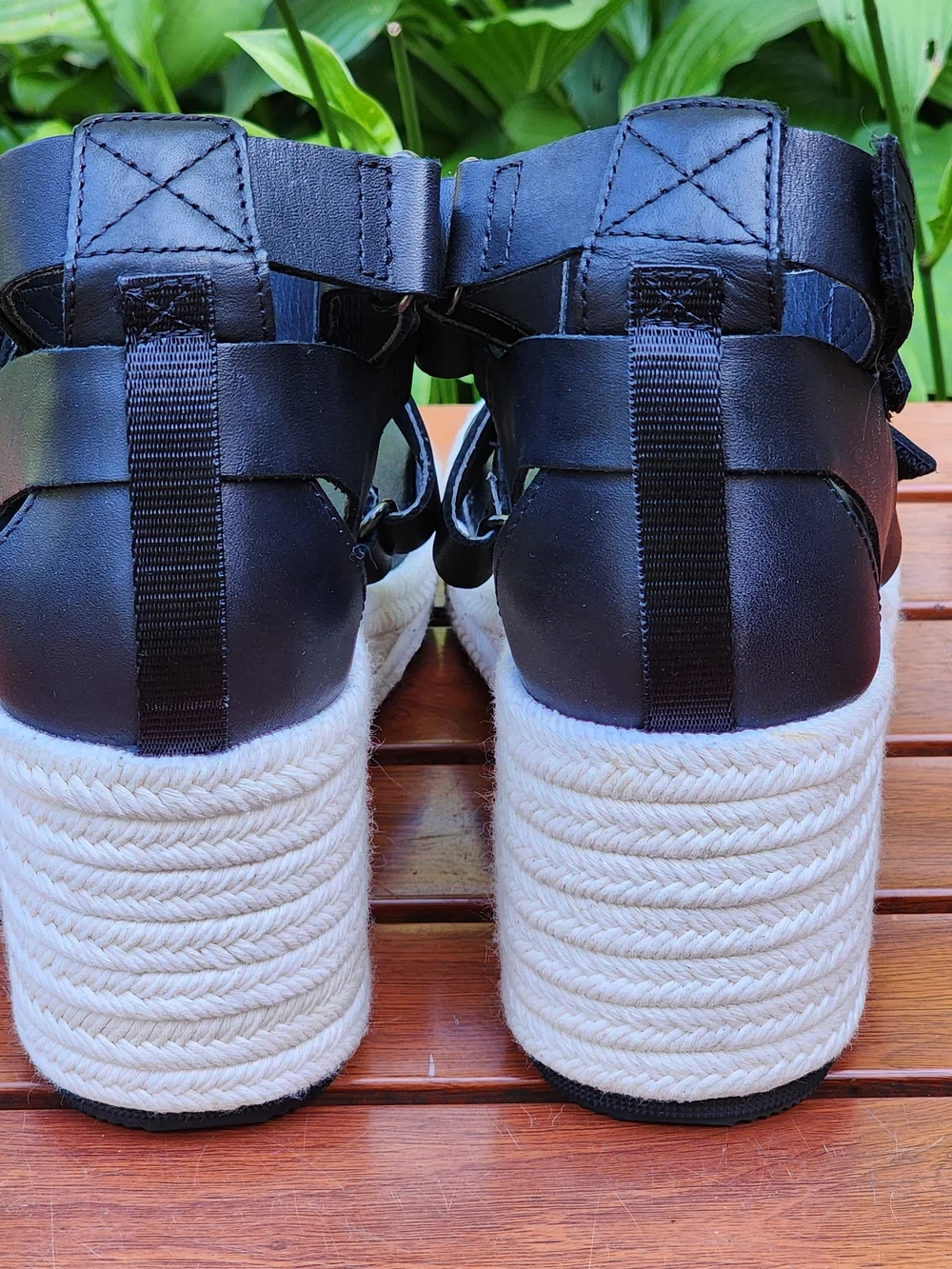 Sorel Cameron Black Adjustable Hook And Loop Straps Wedge Heel Sandal Size 9